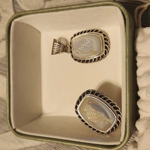 Beautiful Sterling and Stone Pendant and Ring